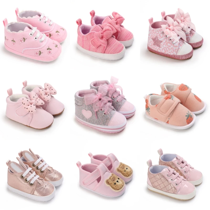 Top Trends: Pink Baby Shoes Fashion Princess Shoes Casual Sports Shoes Warm Toddler Soft Sole Anti Slip First Walker 0-18M Shoppable Styles