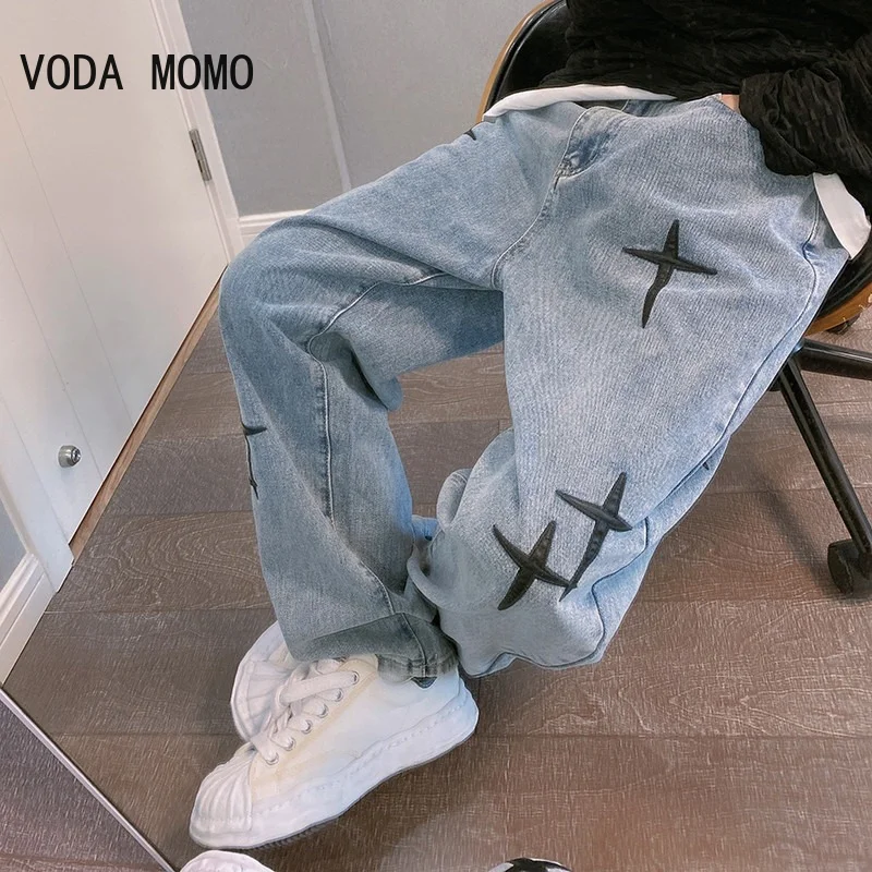 Top Trends: Wide Leg Cargo Pants 2022 Streetwear Baggy Men Jeans Spring Autumn Men Korean Fashion Loose Straight Male Brand Clothing Black Shoppable Styles