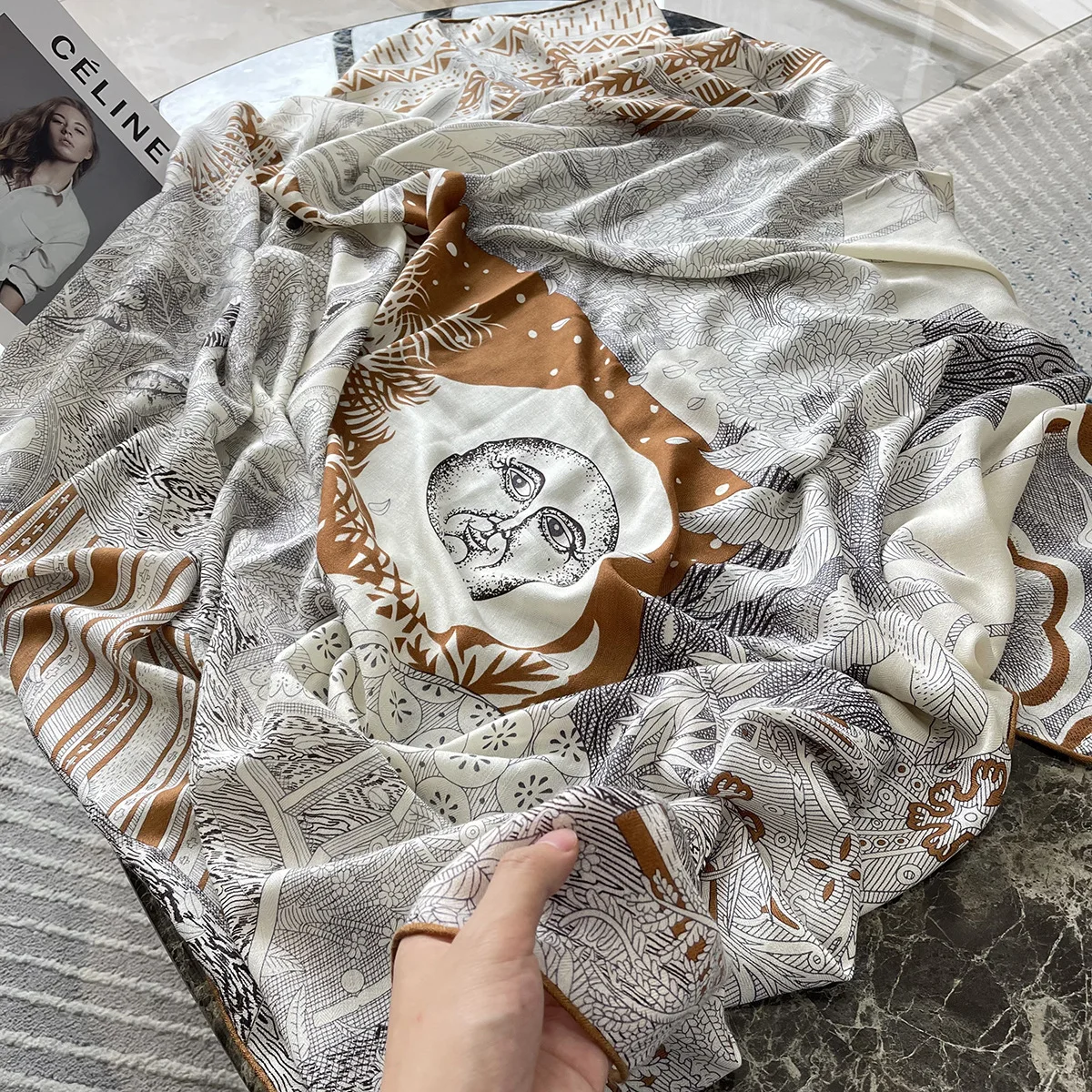 Top Trends: 2023 Winter Scarf Women Luxury Brand Silk Cashmere Scarf Incanto Amity Square Scarf Pashmina Shawl Warm Bandana Kerchief Shoppable Styles - Image 3