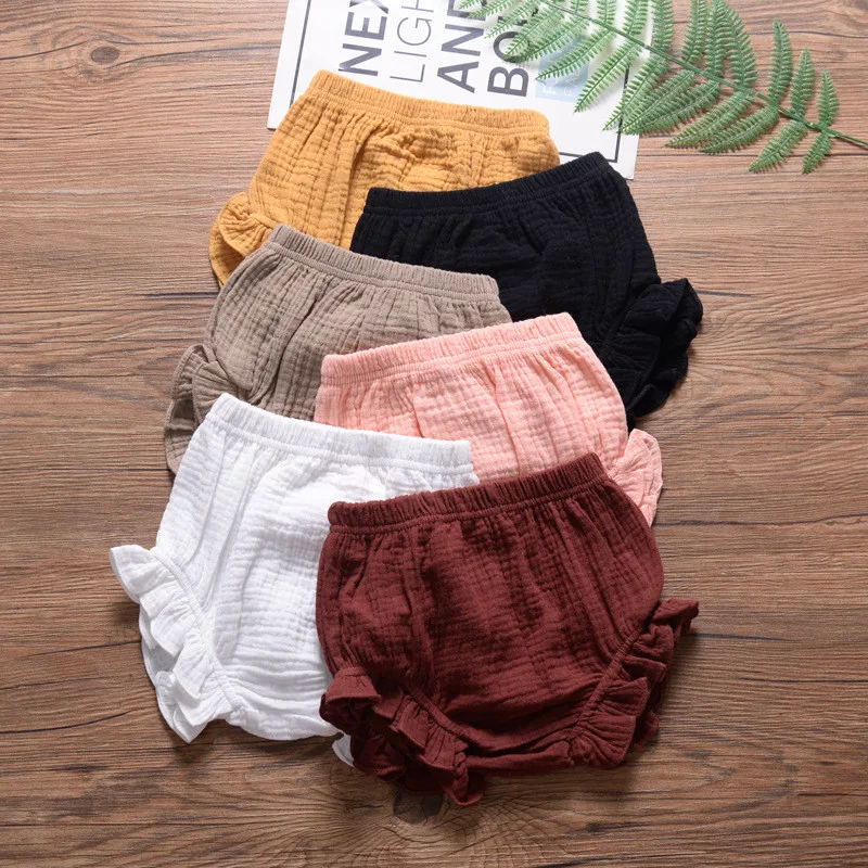 Top Trends: Infant Kids Harem Pants Cotton Linen Shorts Newborn Baby Boys Girls Short Trousers PP Pants Diaper Covers Bloomers 0-24 Months Shoppable Styles