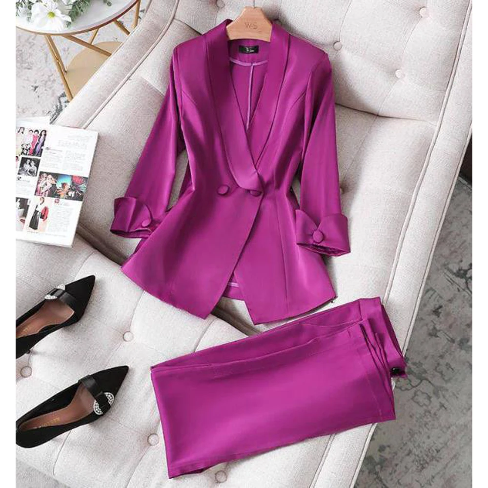 Top Trends: New Women's Suit 2pcs Forged Fabric Elegant Birthday Prom Custom Jacket Pants Eam Offical Store Coats Down Trafzara Woman 2023 Shoppable Styles