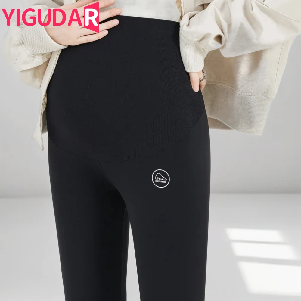 Top Trends: Pregnant Women Clothing High Waist Belly Pants Maternity Legging Spring Autumn Fashion Trousers Pregnancy Photoshoot Leggings Shoppable Styles