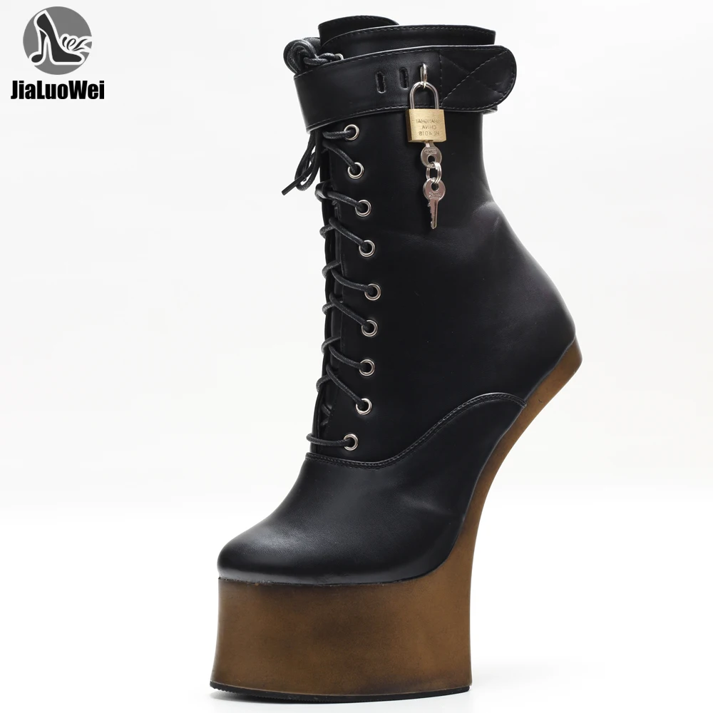 Top Trends: JIALUOWEI 7inch High Heel New Fancy Ponyplay Bootfetish Ankle Platform Boots In Stock Fast Shipping Size36-46 Shoppable Styles