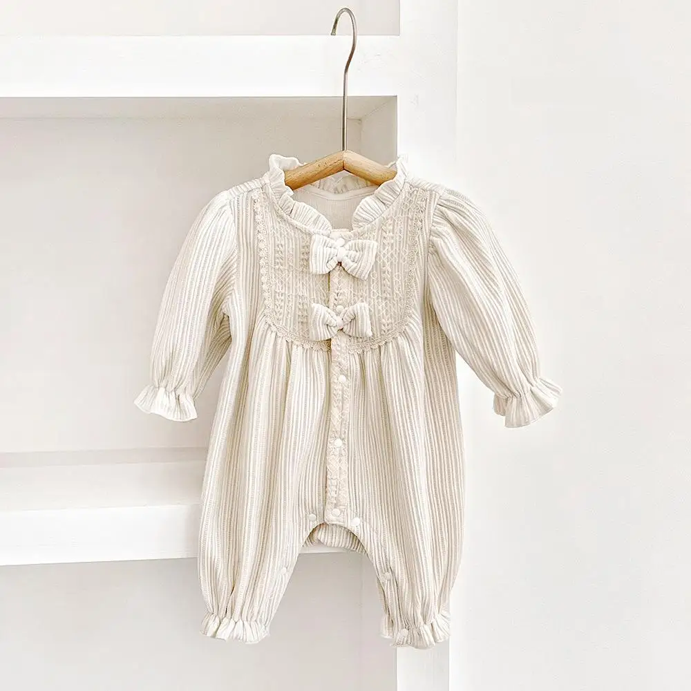 Top Trends: Autumn New Baby Girl Cute Bow Romper Newborn Toddler Loose Long Sleeve Jumpsuit Fashion Infant Girl Casual Princess Clothes Shoppable Styles