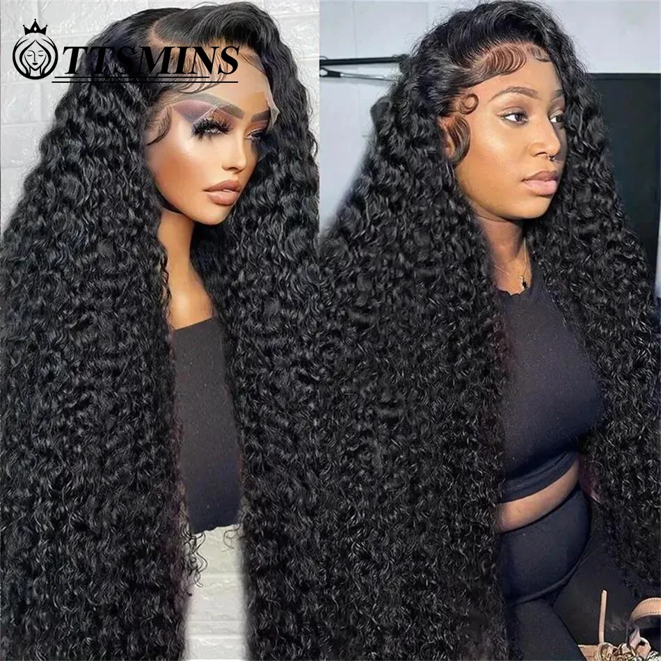 Top Trends: 13x6 13x4 Curly Lace Frontal Deep Wave Wigs For Women HD Lace Front Brazilian Remy Wigs Human Hair Pre Plucked Friendly Beginner Shoppable Styles