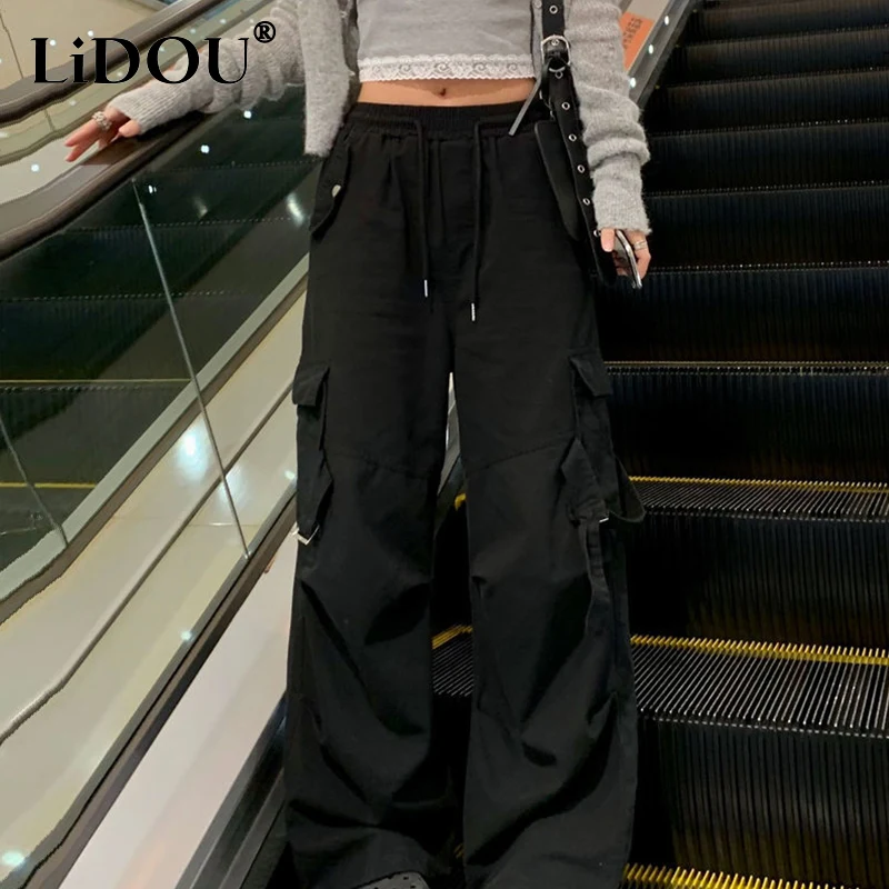 Top Trends: Spring Autumn Streetwear Casual Fashion Straight Cargo Pants Lady Loose All-match Pocket Sweatpants Women Harajuku Y2K Trousers Shoppable Styles