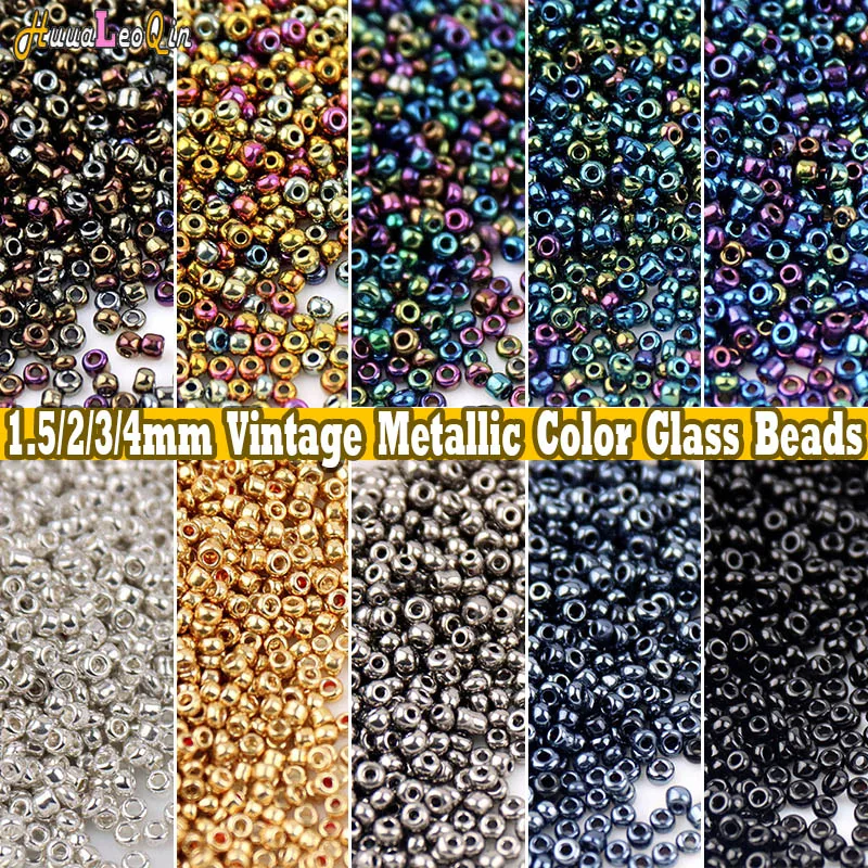 Top Trends: 1.5mm 2mm 3mm 4mm Vintage Metallic Glass Beads 15 / 0 12 / 0 8 / 0 6 / 0 Seed Beads For Needlework Jewelry Making DIY Handmade Sewing Shoppable Styles