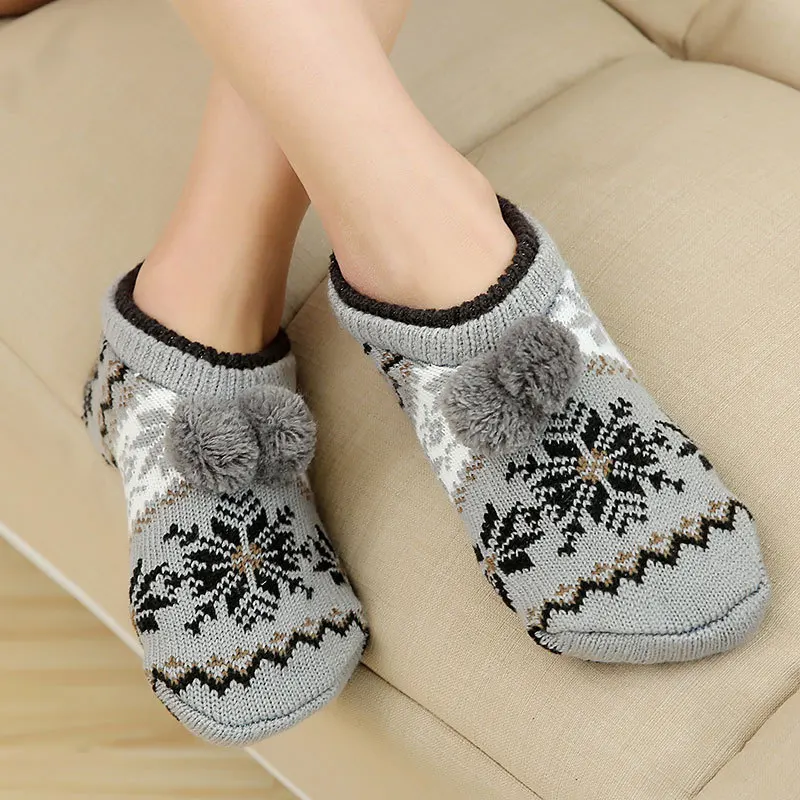 Top Trends: Women Thermal Home Sock Comfy Floor Winter Warm Sleeping Soft Female Plush Non Slip Grip Silicone Short Slipper Sock House Fuzzy Shoppable Styles