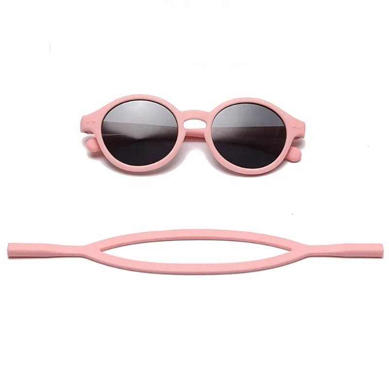 Top Trends: 0-4 Years Baby Silical Gel Glasses UV400 Protection TPEE Polarized Strap Baby Girl Flexible Sunglasses With Free Silicone Rope Shoppable Styles