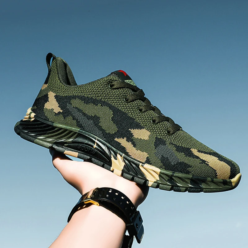 Top Trends: 2023 Men's Camouflage Sneakers Casual Shoes Lovers Fashion Breathable Women Outdoor Sports Light Walking Vulcanized Flying Shoes Shoppable Styles