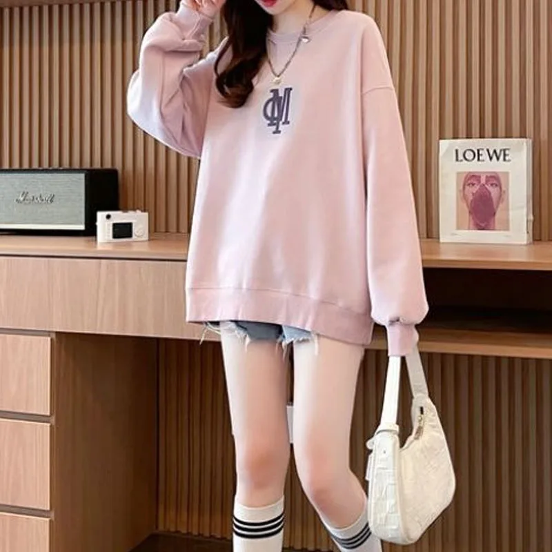 Top Trends: New Spring And Autumn Fashion Korean Edition Round Neck Loose Versatile Western Style Slim Long Sleeve Casual Women&#039;s Sweater Shoppable Styles