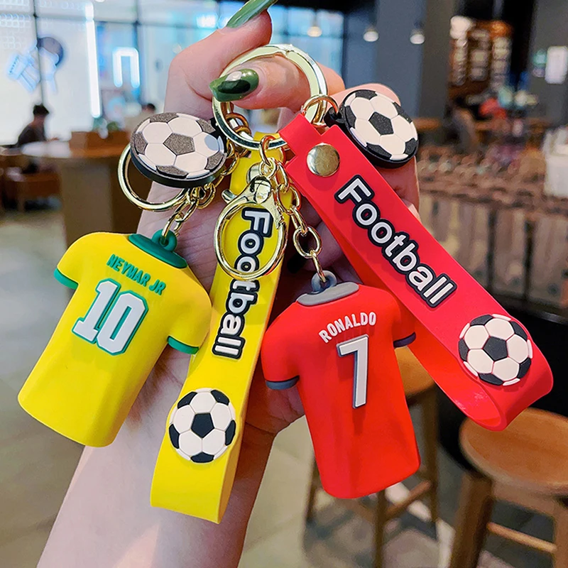 Top Trends: Football Jersey Keychain Cartoon Cute Doll Keyring Creative Fashion Couple Bag Ornament Key Chain Car Pendant Accessories Gift Shoppable Styles