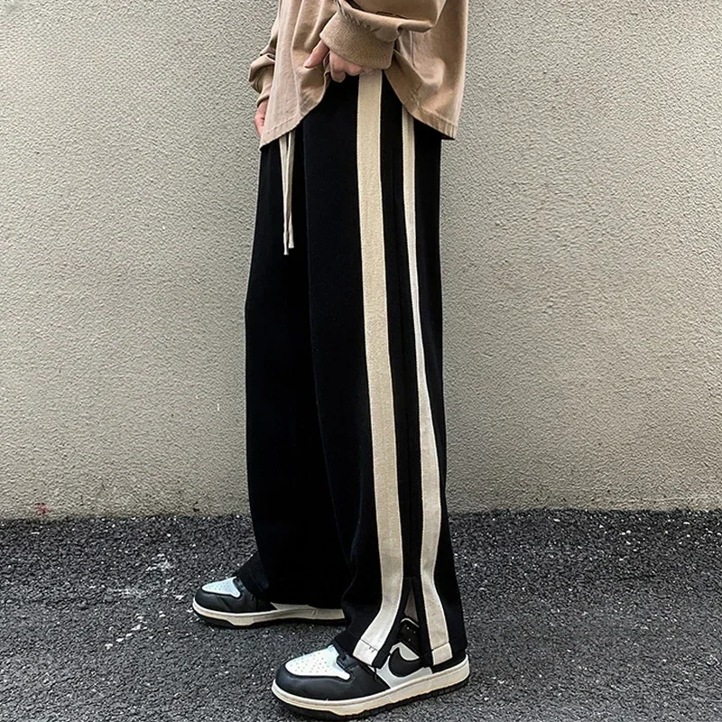 Top Trends: 2023 Autumn Men Casual Wide-Leg Pants Korean Version Y2K Streetwear Hip Hop Men Fashion Trousers Sweatpants Harajuku Pants Men Shoppable Styles