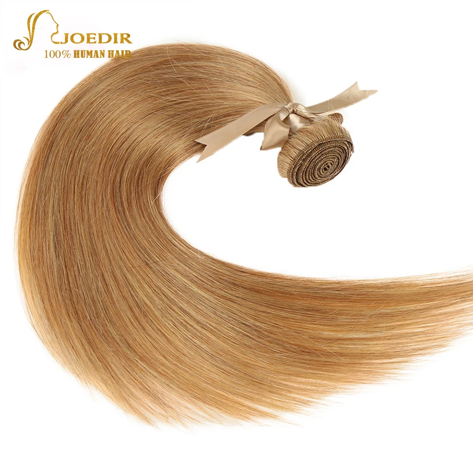 Top Trends: Joedir Wholesale Honey Blonde 27 Color Bundles Human Hair Brazilian Natural Remy Straight Hair Can Made To Wig Remy Extension Shoppable Styles - Image 3