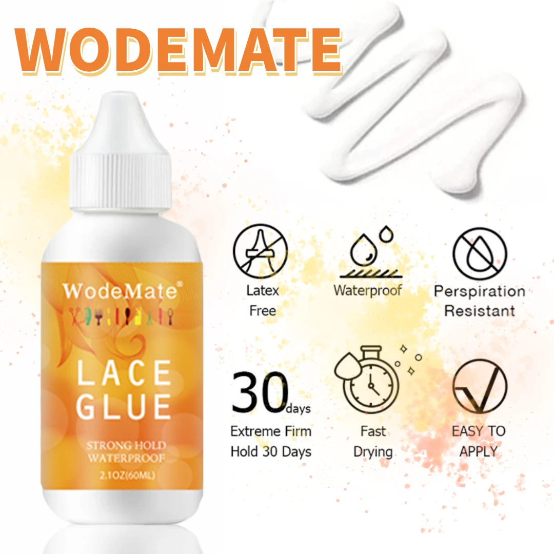 Top Trends: Wodemate 60ML Lace Front Wig Glue Strong Hold Wig Adhesive Waterproof Hair Bonding Glue For Toupee Frontal Hairpiece 2.1Oz Shoppable Styles