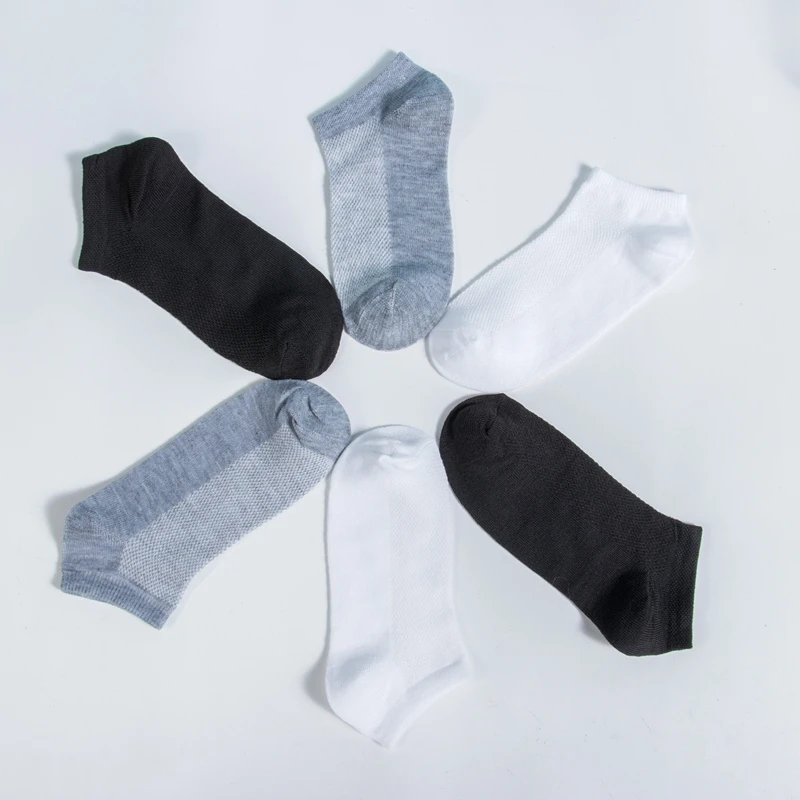 Top Trends: 14 Pairs / Lot Men&#039;s Socks Plus Size EU 38-46 Breathable Mesh Ankle Short Summer Thin Casual Unisex Funny Low Tube Sock Shoppable Styles