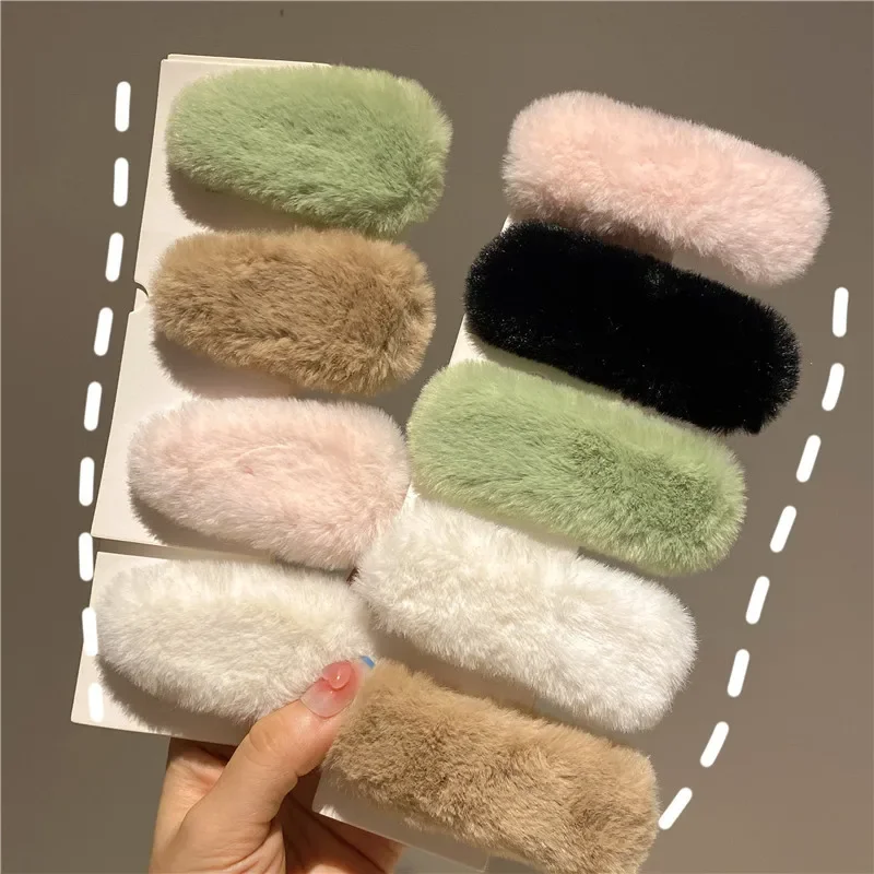 Top Trends: Winter Plush Cute Hair Clip Grasping Lamb Children&#039;s Broken Hair Pin Clip Headwear Hair Accessories For Girls Korean Style Shoppable Styles