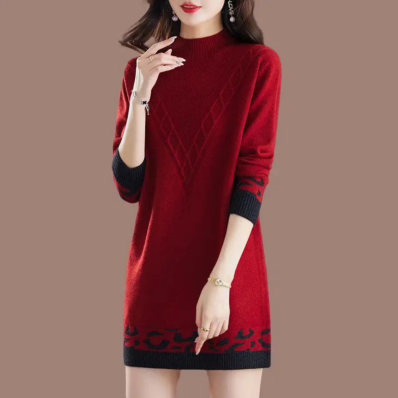 Top Trends: Women's Jumper Wool Knitted Loose Sweater Tunics Winter Long Sleeve Loose Turtleneck Thickening Soft Comfort Knitwear M-6XL Shoppable Styles