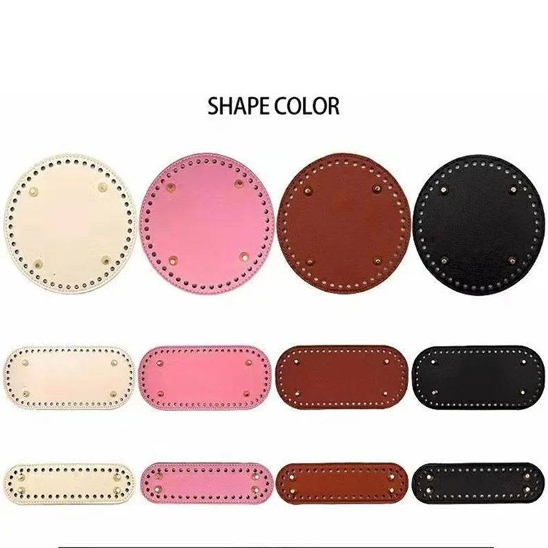 Top Trends: Leather Bag Bottoms DIY Handmade Oval Round Bottom Bag Accessories For Knitting Bags Handbag Crossbody Bags Bottom Shoppable Styles - Image 2