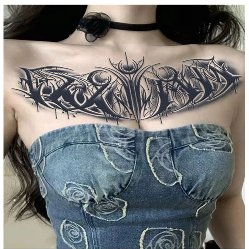 Top Trends: Herbal Tattoo Stickers Chest Floral Back Big Size Wings Waterproof Men Women Lasting Realistic Body Art False Tattoo Shoppable Styles - Image 4