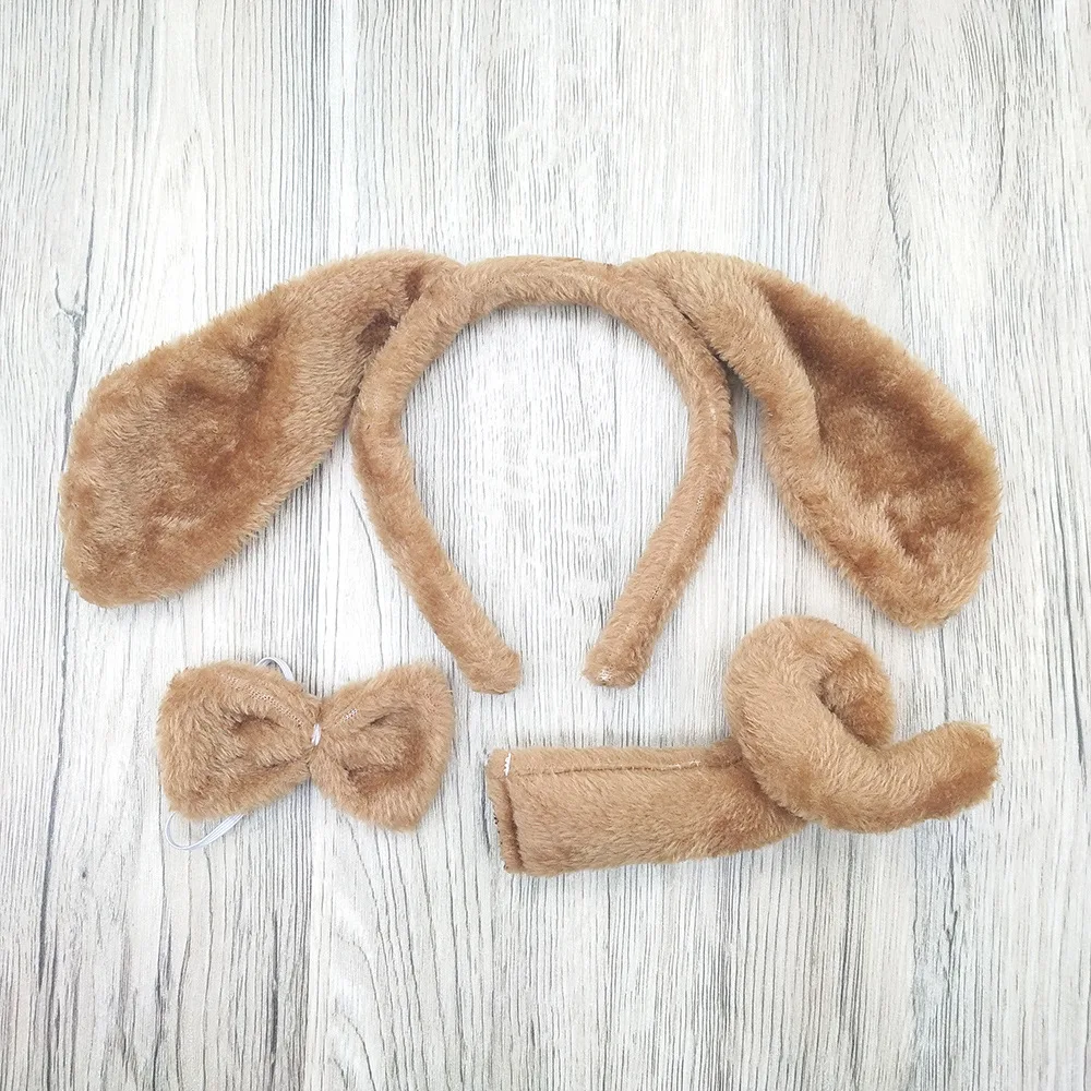 Top Trends: Dogs Ear Headbands Bow Tails For Birthday Party Favors Kids Children Girls Boy Adults Costumes Dress Up Supplies Cosplay Shoppable Styles