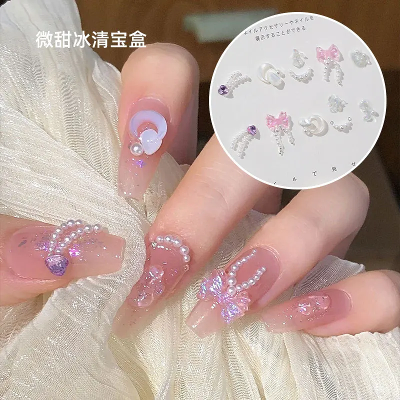 Top Trends: 3D Kawaii Exquisite Pink Rhinestone Nail Charms Luxury Multi Styles Irregular Nail Decorations DIY Manicure Flatback Accessories Shoppable Styles