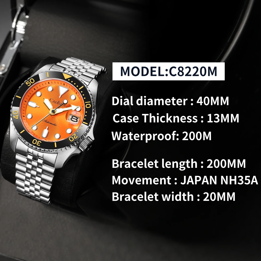 Top Trends: CADISEN 2023 New Mens Watches Luxury Watch For Men NH35 Mechanical Automatic Wrist Watch Sapphire Mirror Waterproof Reloj Hombre Shoppable Styles - Image 6