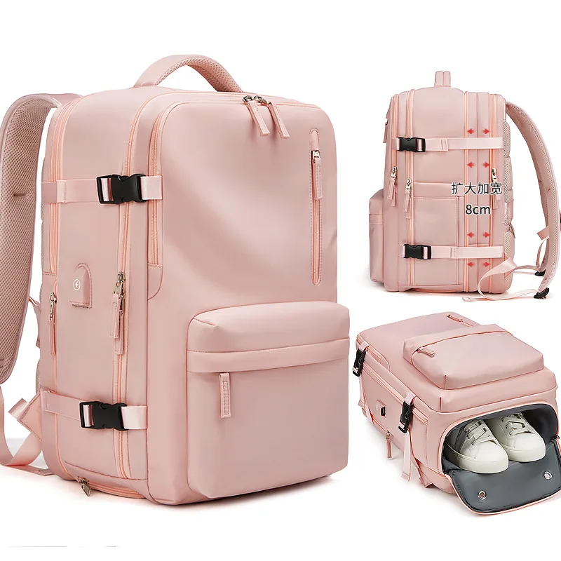 Top Trends: 35L Travel Backpack Laptop Bag Schoolbag Multifunctional USB Charging Mochila Waterproof Luggage Shoulder Bags With Shoes Pocket Shoppable Styles