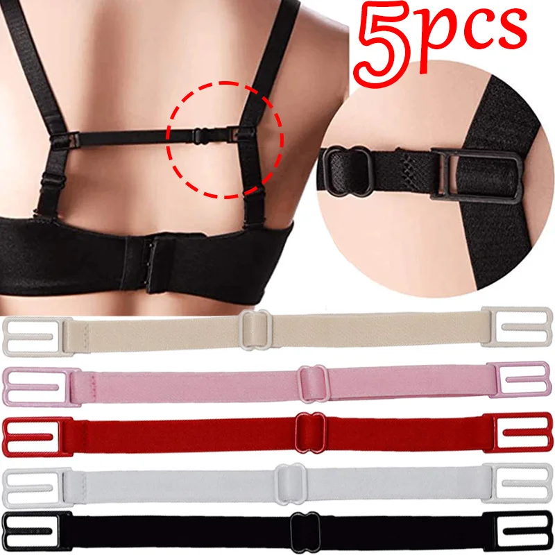 Top Trends: 1 / 3 / 5Pcs Nylon Elastic Bands For Women&#039;s Adjustable Bra Strap Holder DIY Sewing Invisible Non-slip Shoulder Straps Belt Buckle Shoppable Styles