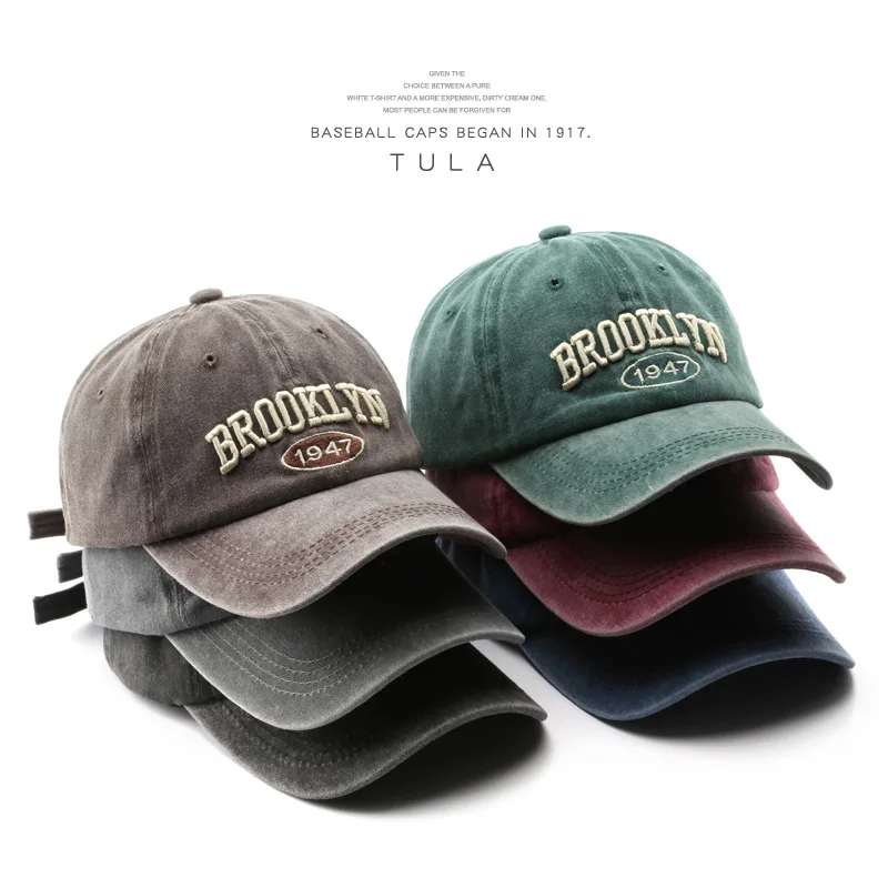 Top Trends: 2023 High Quality Brooklyn Embroidery Snapback Hat For Men Vintage Black Green Washed Baseball Caps For Women Gorras Hombre Shoppable Styles