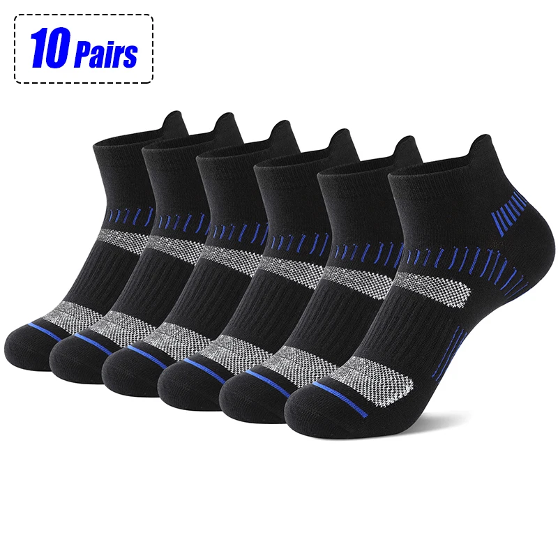 Top Trends: 10 Pairs Spring Summer Men Casual Sports Running Socks Protective Ankle Socks Thin Breathable Deodorant Fitness Short Socks Male Shoppable Styles