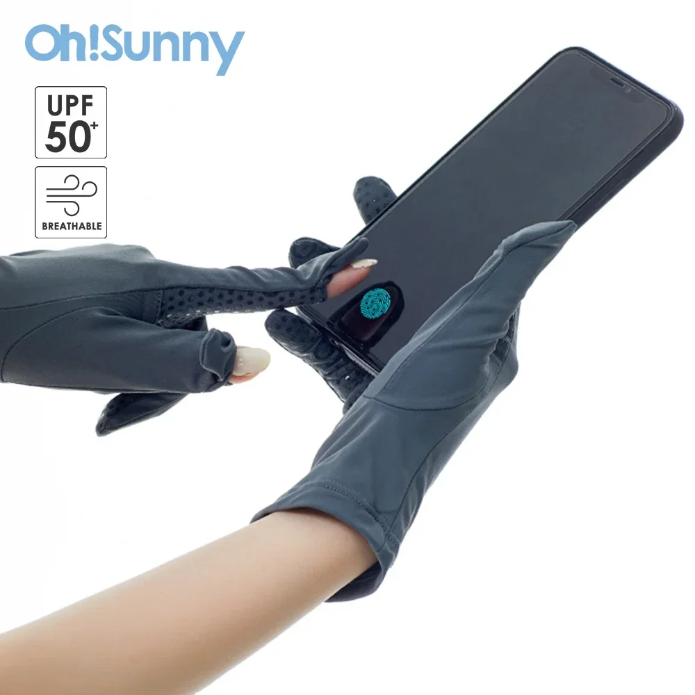 Top Trends: OhSunny Summer Breathable Fingerless Anti-Slip Driving Gloves Touch Screen Sun Protection UPF 2000+ Hand Protector For Cycling Shoppable Styles