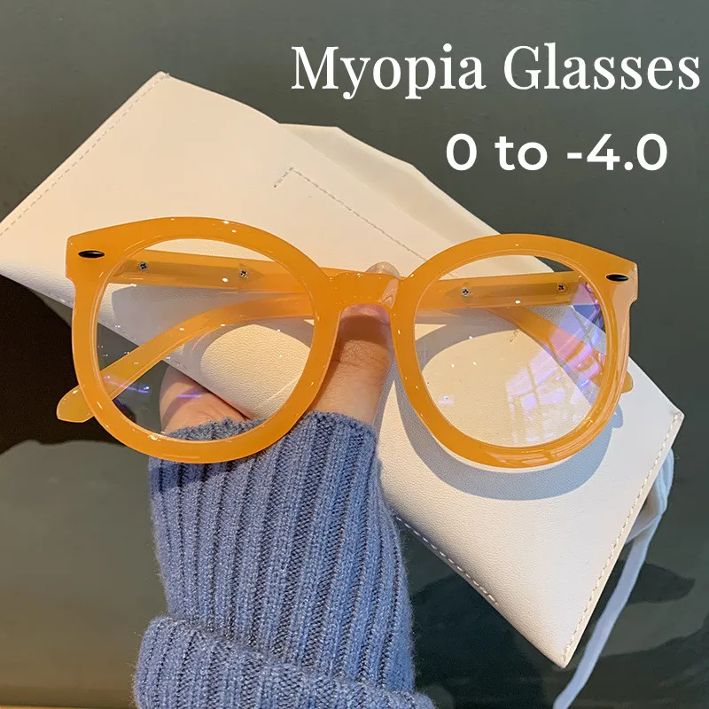 Top Trends: Vintage Ladies Finished Myopia Glasses Men Women Oversized Short-sighted Eyeglasses Retro Big Frame Optical Spectacle Eyewear Shoppable Styles