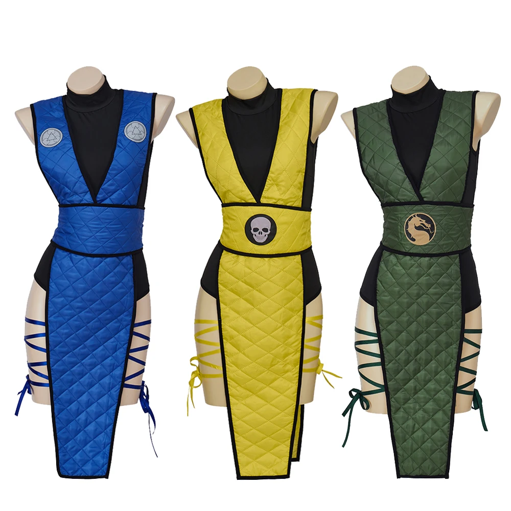 Top Trends: Mortal Kombat Sub-Zero Reptile Scorpion Cosplay Costume Female Version Sexy Suit With Mask Shotokan Women Ninja Fighter Uniform Shoppable Styles