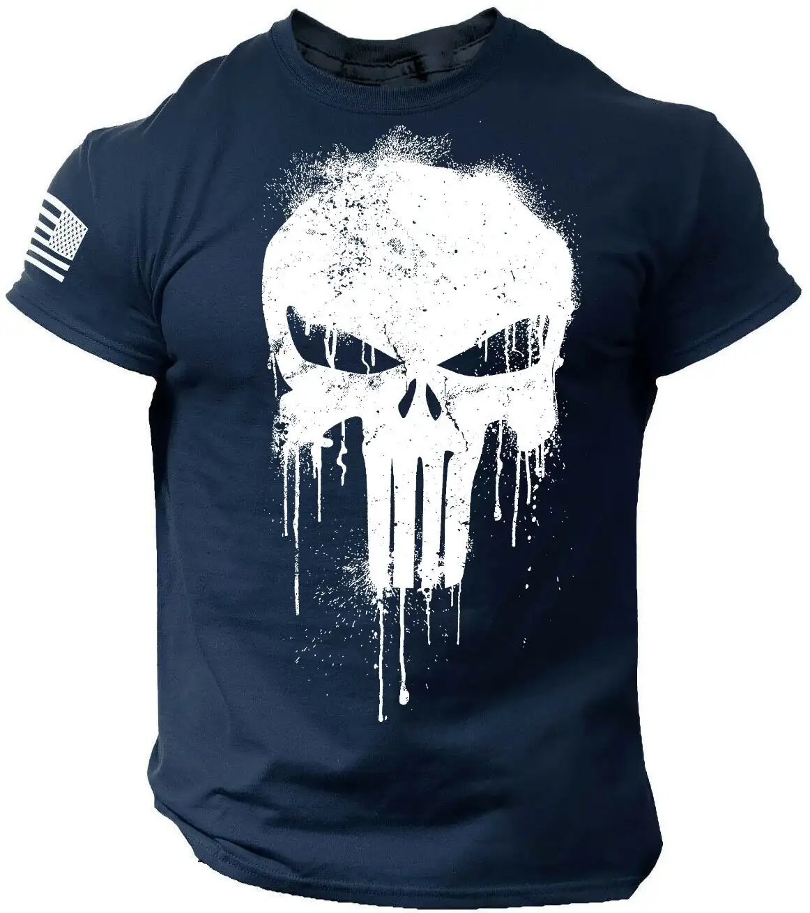 Top Trends: Men's T Shirt 3D Print Military Patriotic Skull Dropped T Shirt Oversized Short-Sleeved Sportswear Men Clothing Tops Tees Shoppable Styles - Image 5