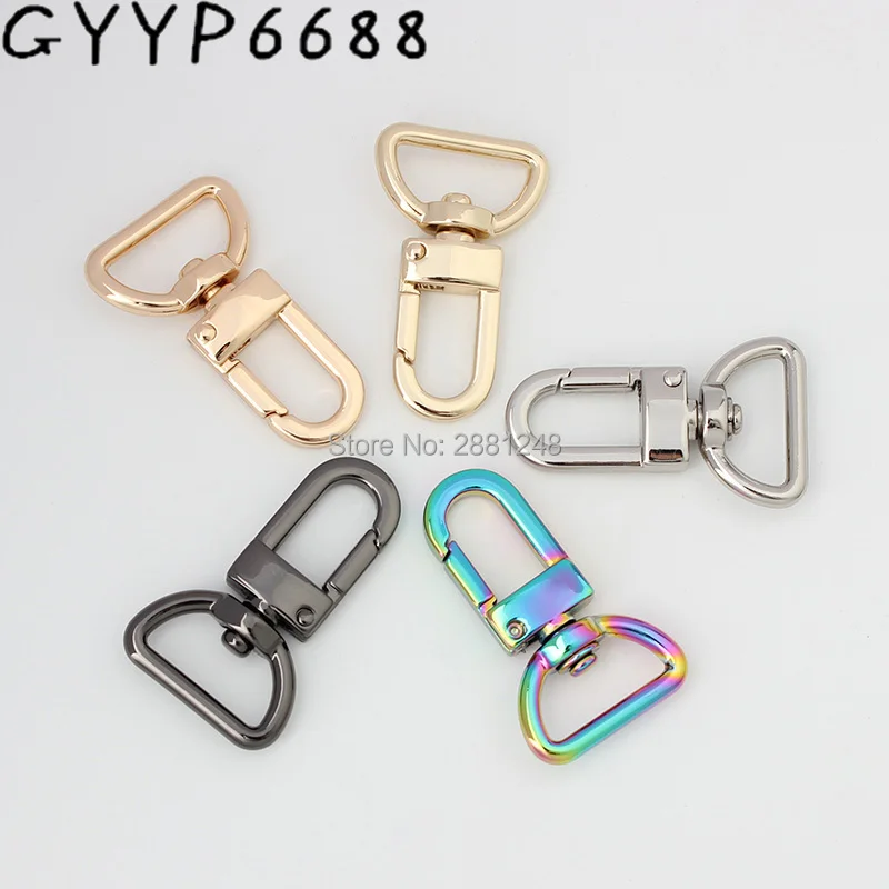 Top Trends: 10-30-100pcs 20mm High Quality Tone Trigger Snap Hook Clasp Metal Clip Swivel Dog Leash Purse Parts Making Rainbow Hardware Shoppable Styles