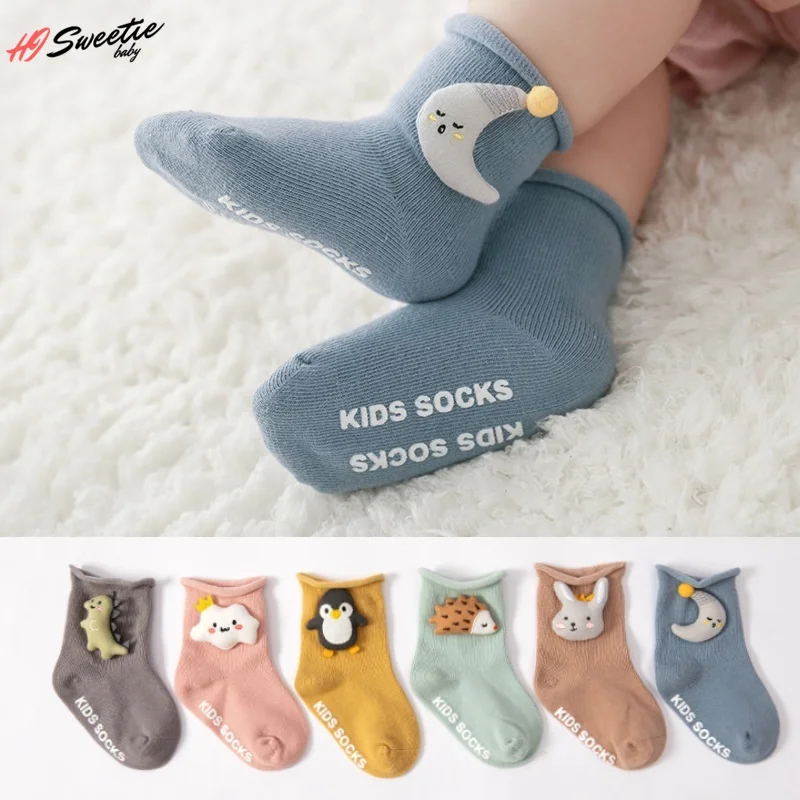 Top Trends: Cartoon Baby Socks Spring Autumn Combed Cotton Loose Mouth Boneless Baby Socks Children&#039;s Non-slip Floor Socks Shoppable Styles