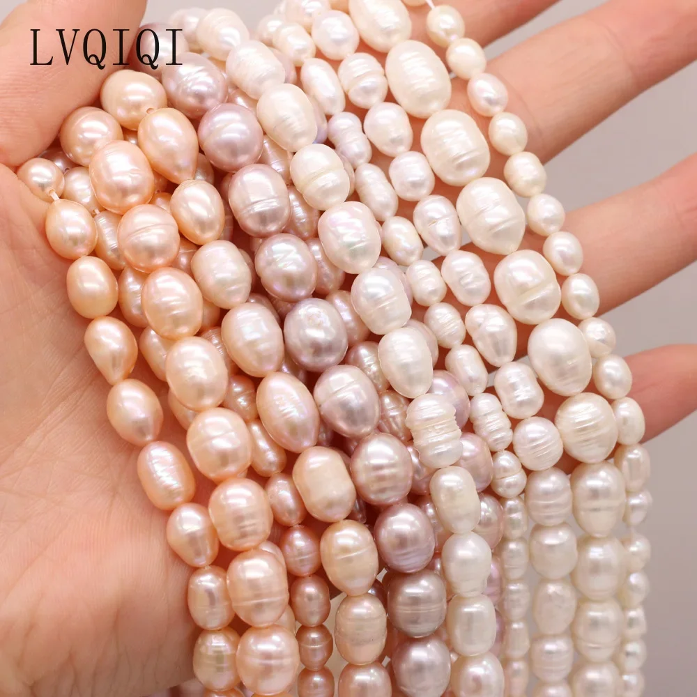 Top Trends: Natural Freshwater Pearl Beads Rice Shape 100% Real Pearls Bead For Jewelry Making DIY Women Bracelet Necklace Earrings Shoppable Styles