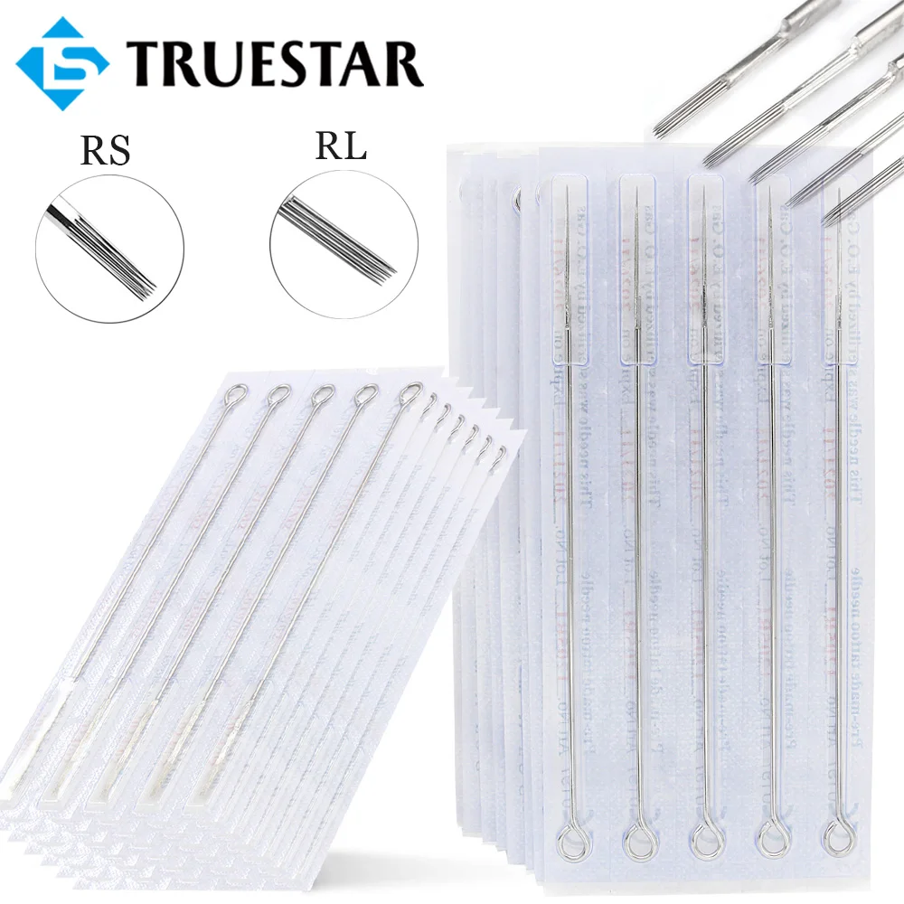 Top Trends: 5 / 10 / 15 / 20 / 50PCS Tattoo Needle 0.35MM RL RS Stainless Steel Sterilized Tattoo Needles For Tattoo Grip And Machines Tattoo Supply Shoppable Styles