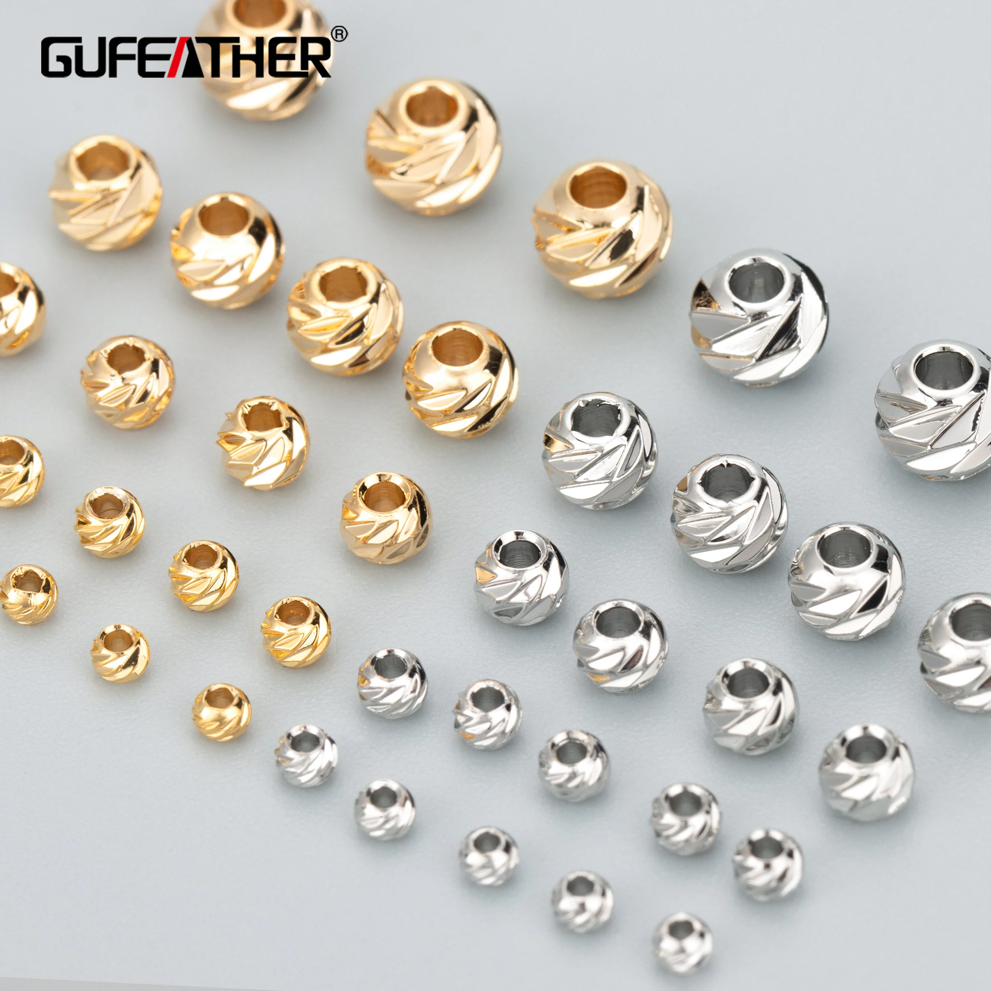 Top Trends: GUFEATHER MB89, jewelry Accessories, 18k Gold Rhodium Plated, pass REACH, nickel Free, copper Beads, jewelry Making Findings, one Pack Shoppable Styles