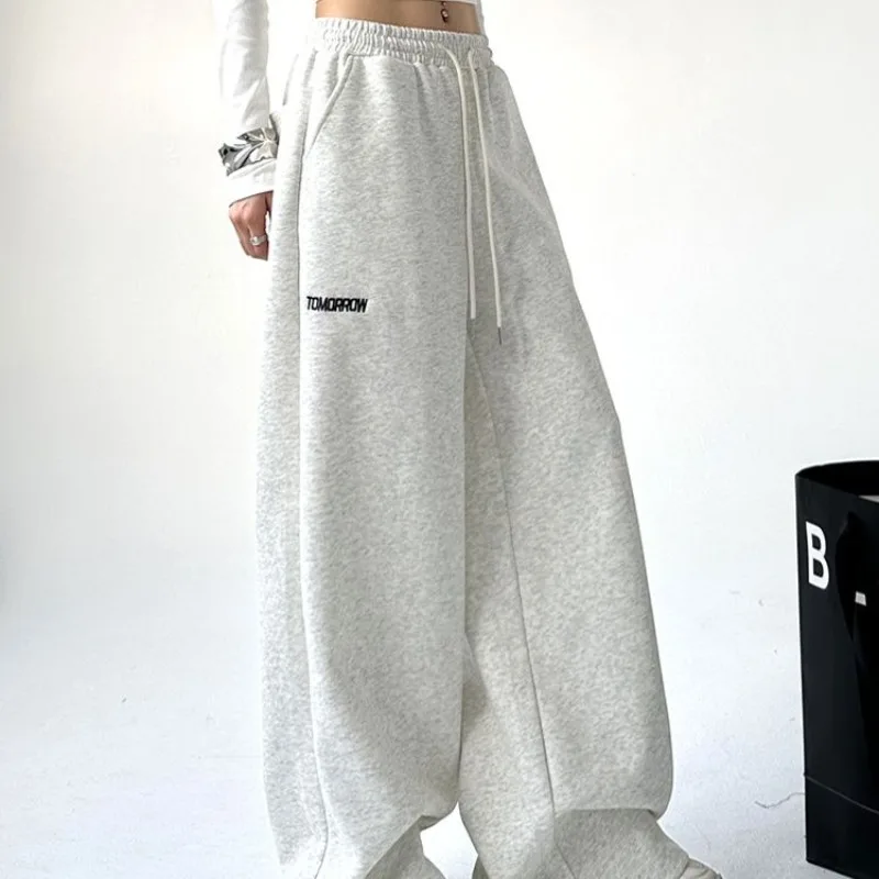 Top Trends: Deeptown Grey Sweatpants Women Vintage Casual Sports Joggers New Pants Autumn Winter Korean Fashion Oversize Trousers Streetwear Shoppable Styles