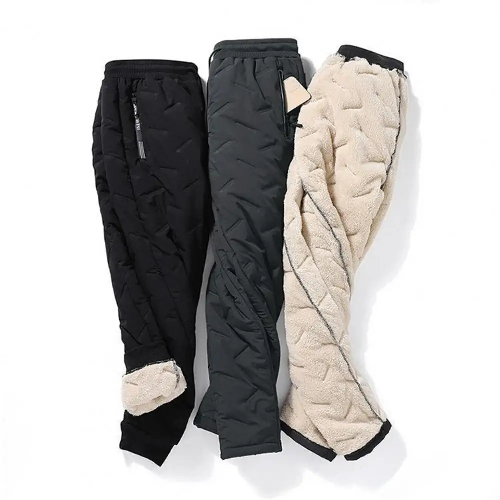 Top Trends: Side Zipper Pockets Pants Thickened Fleece Lined Men's Winter Sweatpants With Zipper Pockets Warm Comfortable Stylish Outdoor Shoppable Styles