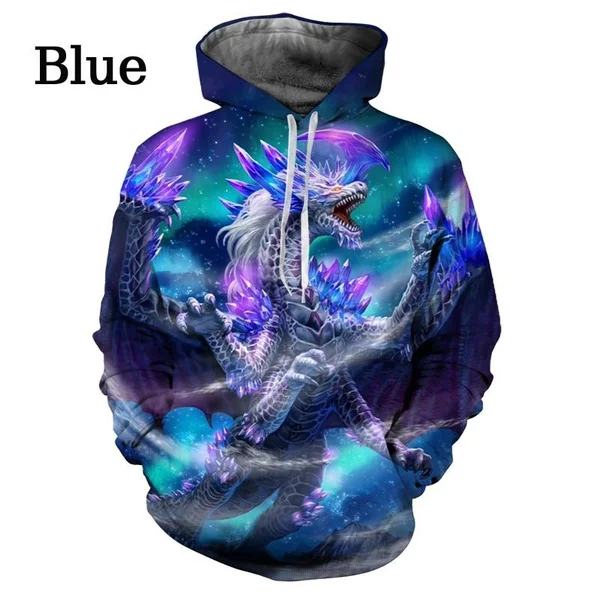 Top Trends: 2023 Dragon 3d Printed Hoodie Fashion Casual Oversized Trend Hoodie Harajuku Street Hip Hop Hooded Sweatshirt Shoppable Styles