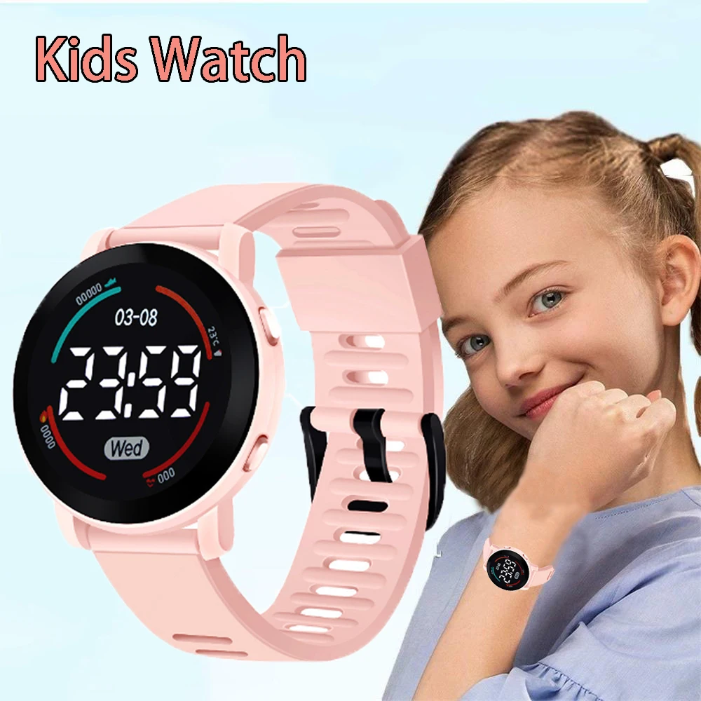 Top Trends: LED Digital Kids Watches Luminous Waterproof Sport Children Watch Silicone Strap Electronic Wrist Watch For Boys Gril Reloj Niño Shoppable Styles