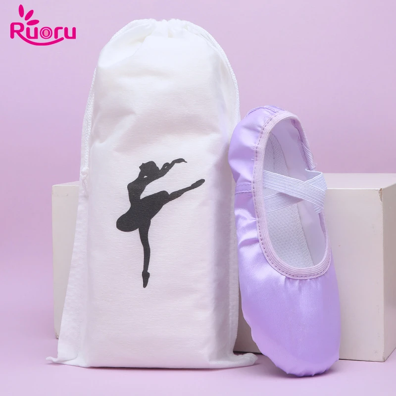 Top Trends: Drawstring Ballet Dance Bag White Color Spunlace Ballet Bag For Girls Ballerina Pointe Shoes Bags Ballet Dance Accessories Shoppable Styles