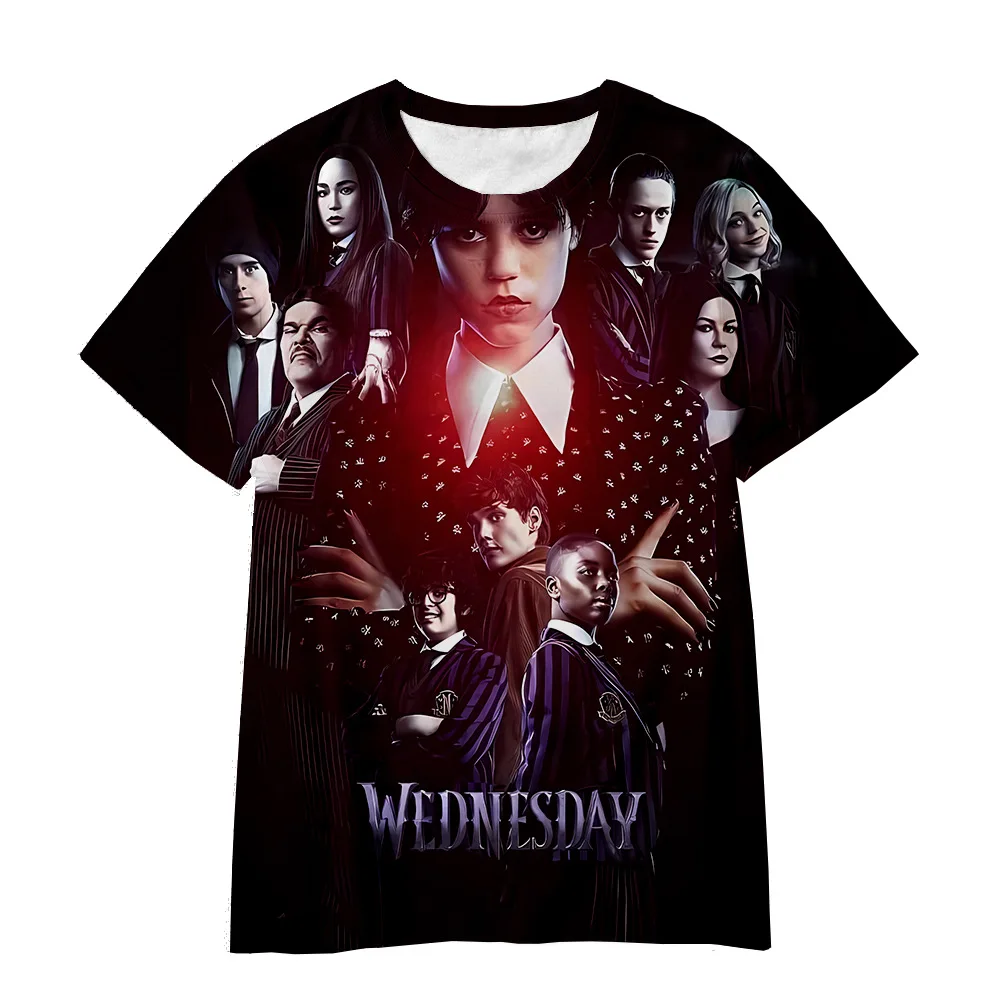 Top Trends: 2023 New Wednesday Addams 3D Printing T-shirt Men Women And Children Summer Casual Pop New Style Clothing Tee Tops Cool Clothes Shoppable Styles - Image 2