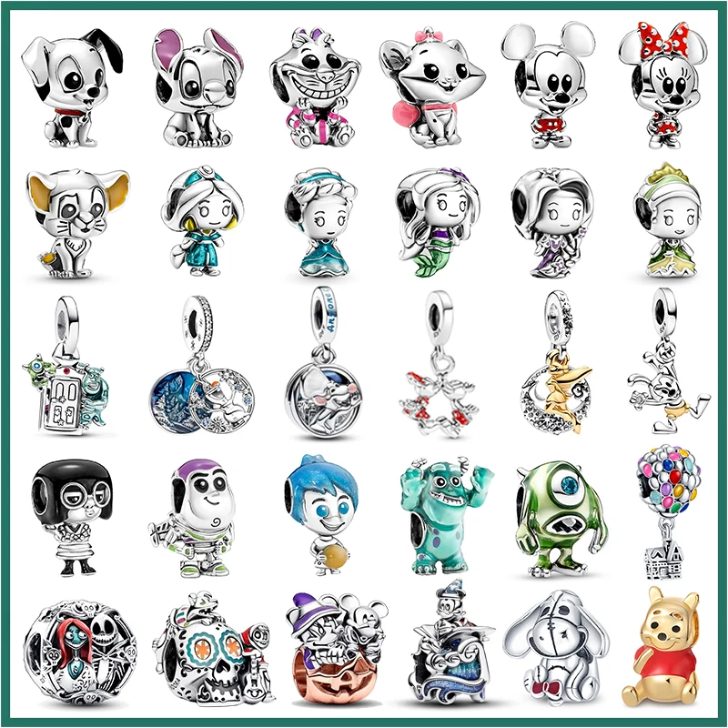 Top Trends: Charms 925 Original Disney Hots Beads Fit Pandora Plata De Ley 925 Silver Bracelet Pendant Fine Beads Jewelry DIY Gift HEROCROSS Shoppable Styles