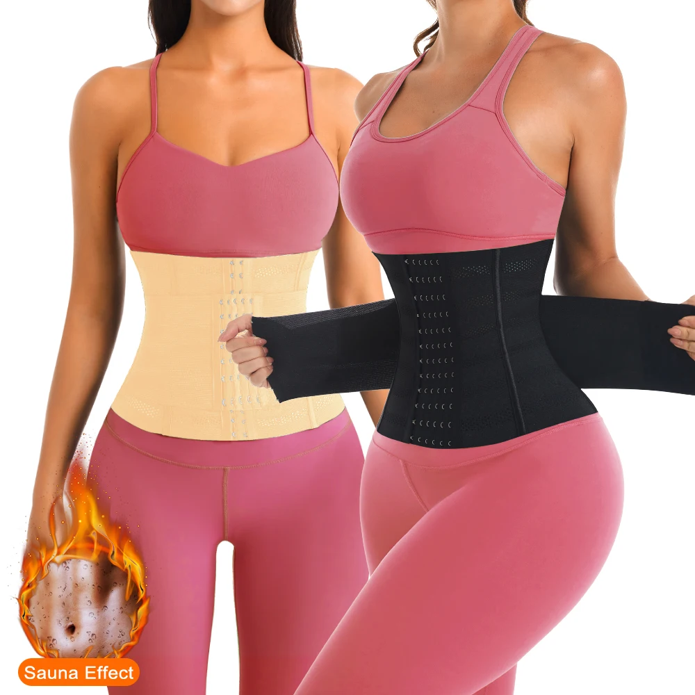 Top Trends: MISTHIN Double Belt Waist Cincher Trainer Slimming Faja Body Shaper Latex Corset Adjustable Shapewear Flat Belly Postpartum Wrap Shoppable Styles