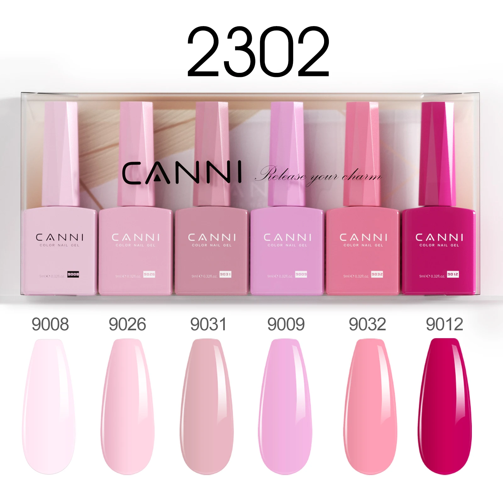 Top Trends: 6pcs*9ml HEMA FREE Nail Gel Polish VIP Kit CANNI Semi Permanent Jelly Pink Nude Color Gel Varnish Great Coverage UV LED Lacquer Shoppable Styles