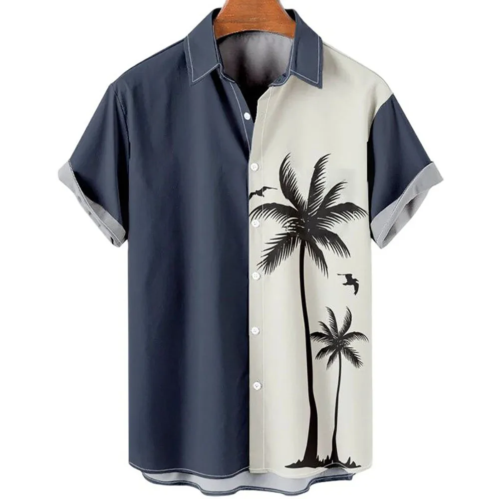 Top Trends: Hawaiian Shirt Men Summer 3d Coconut Tree Printed Shirts For Men Holiday Short Sleeve Beach Tops Tee Shirt Men Oversized Blouse Shoppable Styles